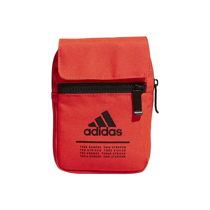 Adidas Polyester One Shoulder Handbag Crossbody Bag Regular Unisex Red-0