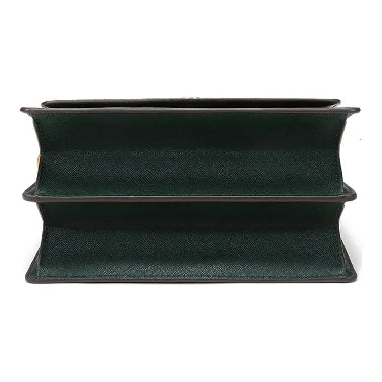 TORY BURCH Robinson Leather Portable Crossbody Bag Shoulder Bag Women's Dark Green-4