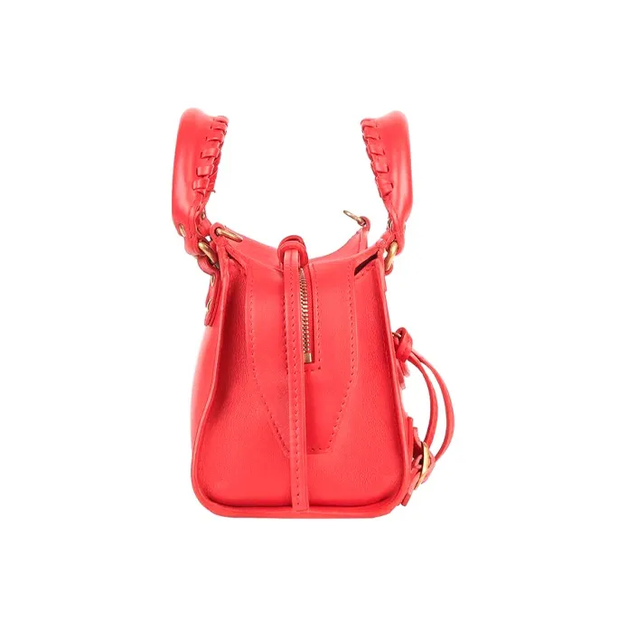 Balenciaga Cow Leather Handbag Shoulder Bags Mini Women's Red-2