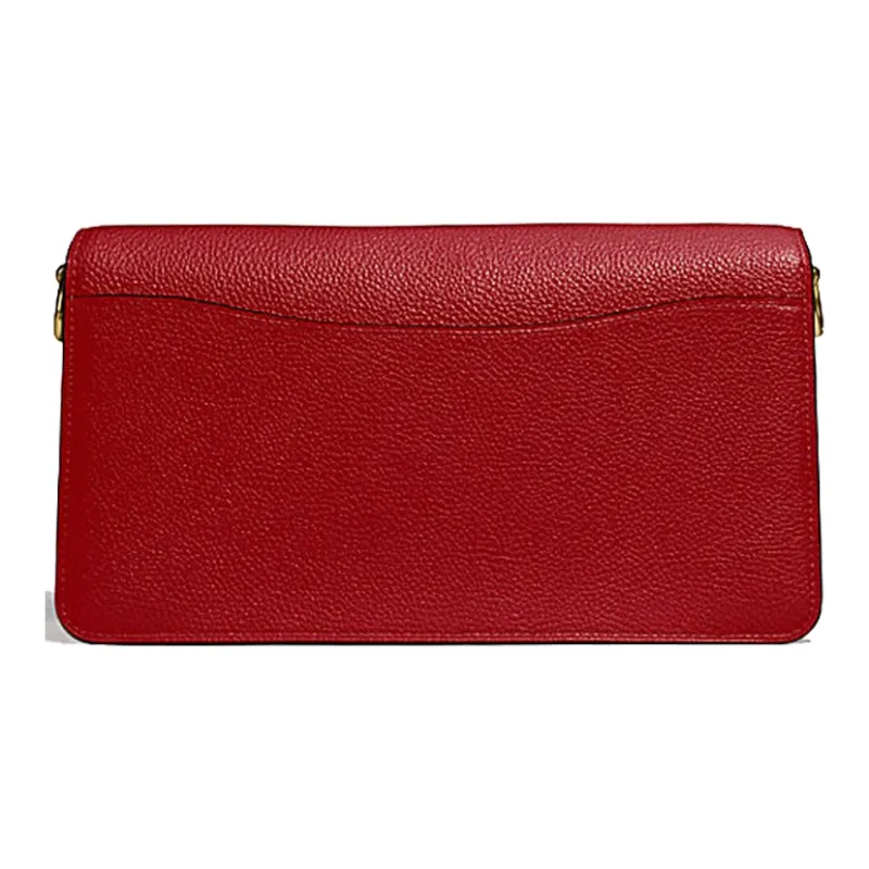 COACH Tabby Polished Pebbled Leather Shoulder Bag Portable Crossbody Bag Shoulder Bag Women's Red Apple Red-2