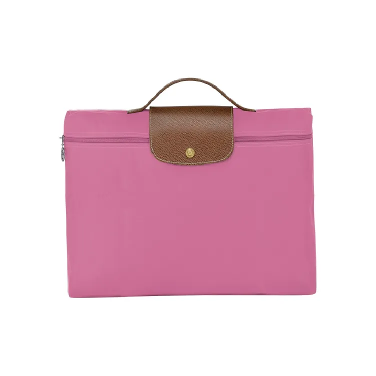 LONGCHAMP Le Pliage Canvas Briefcases Handbags Medium Size Women's Red Peony-0