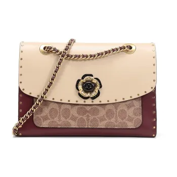 COACH Portable Crossbody Bag Shoulder Bag Women's Apricot Cream Brown