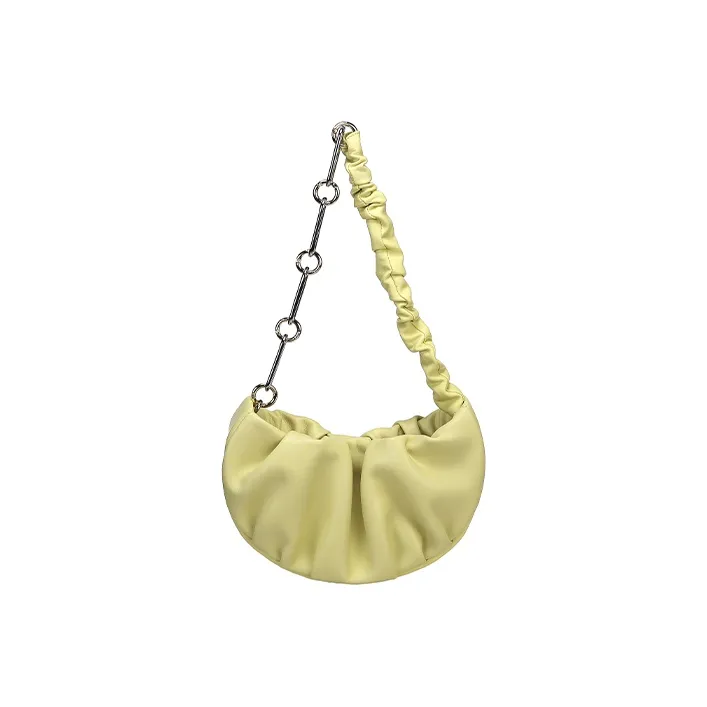 QULU Lambskin Shoulder Bag Regular Women's White/Milk Coffee/Olive Green/Light Blue/Custard/Light Purple-16
