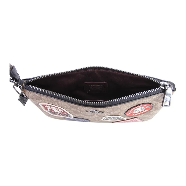 COACH Star Wars Gallery Canvas Wrist Bag Clutch Small Size Unisex Khaki-3
