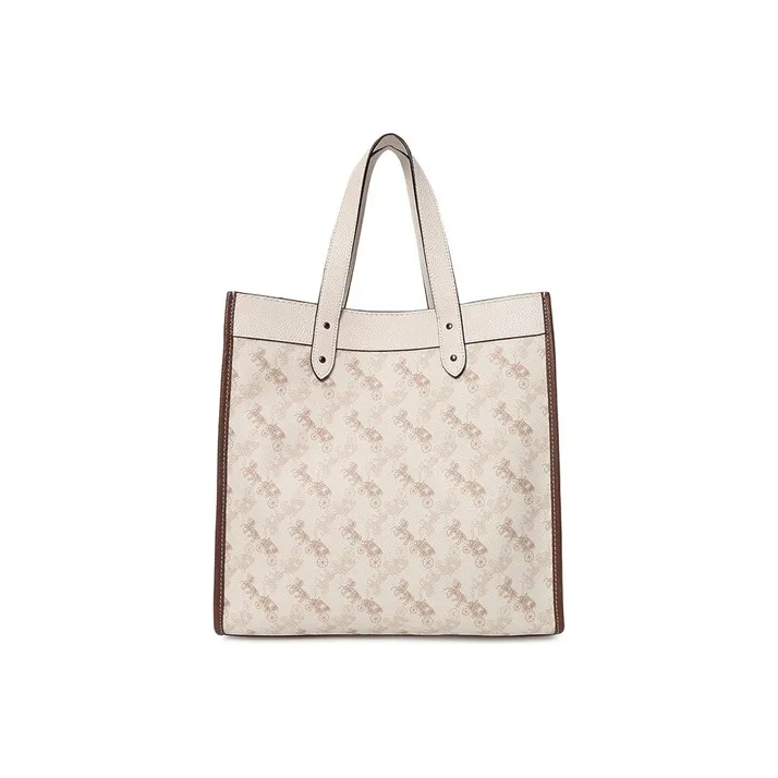 COACH Field Leather Shoulder Bag Crossbody Bag Tote Bag Shopping Bag Crossbody Bag Handbag Large Size Women's White-3