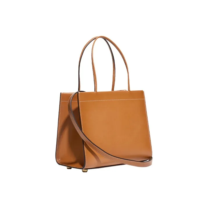 COACH Cashin Leather Tote Bag Shopping Bag Handbag Shoulder Bag Crossbody Bag Small Size Women's Orange-1