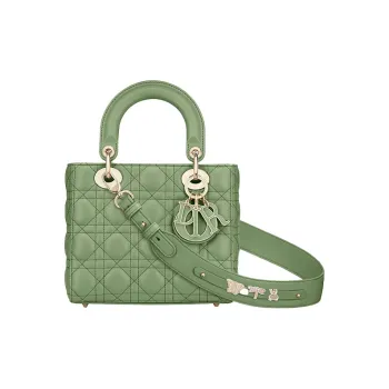 DIOR Lady DiorMy ABCDior Sheepskin Shoulder Bag, Crossbody Bag, Handbag Small Size Women's Mint Green
