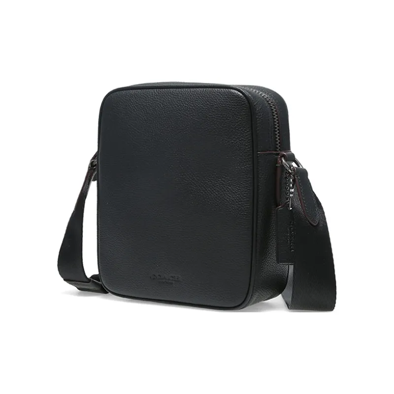 COACH Metropolitan Leather Messenger Bag Crossbody Bag Shoulder Bag Small Size Men's Black-1