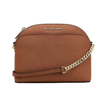 MICHAEL KORS Jet Set Leather Dome Bag, Shoulder Bag, Crossbody Bag Regular Women's Caramel