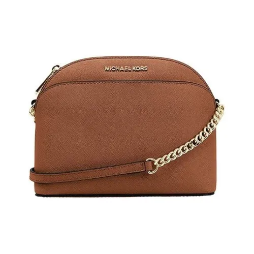 MICHAEL KORS Jet Set Leather Dome Bag, Shoulder Bag, Crossbody Bag Regular Women's Caramel