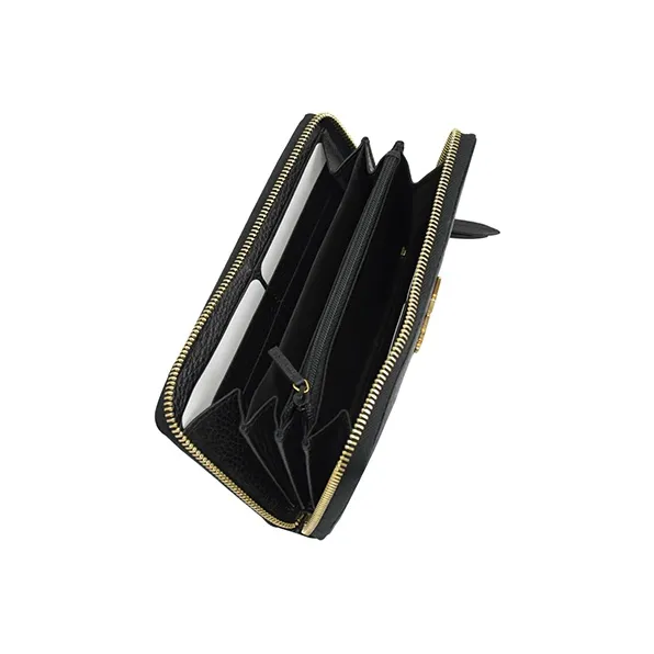 GUCCI Leather Wallets With Money Clip Women's Black-2