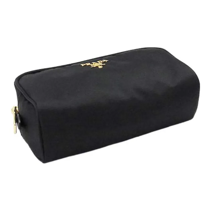 PRADA Nylon Clutch Trumpets Women's Black-3