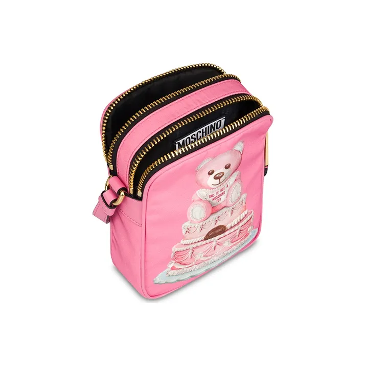 MOSCHINO Fabric Shoulder Bag Women's Pink-2