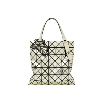 ISSEY MIYAKE Platinum Polyurethane Tote Bag, Shopping Bag, Shoulder Bag, Crossbody Bag Women's Gold