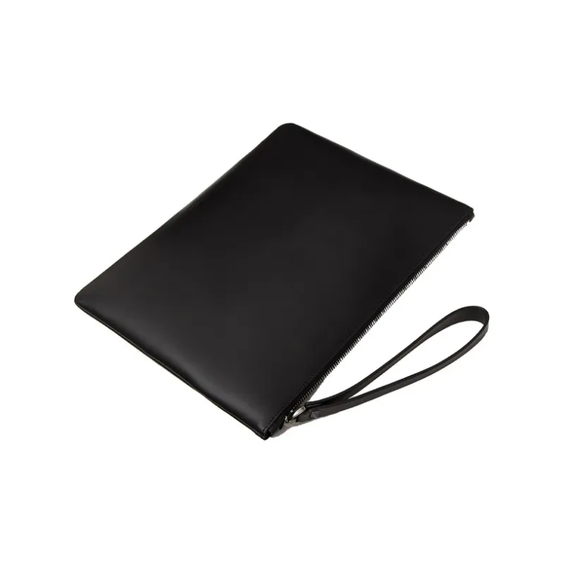 Valentino Cow Leather Clutch Regular Men's Black-3