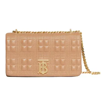 Burberry Lola Bag Lambskin Crossbody Bag Shoulder Bag Women's Camel Light Gold