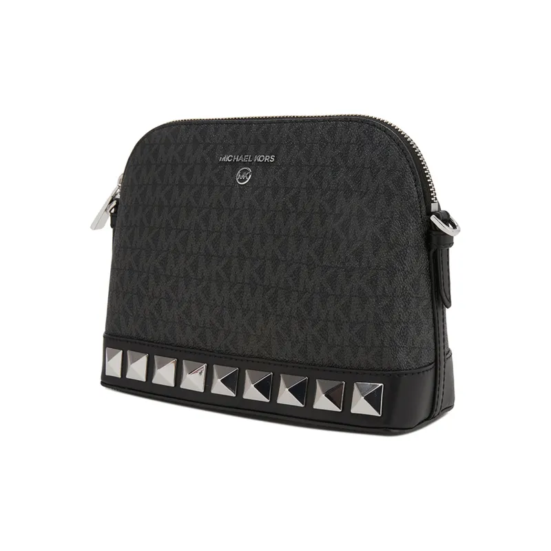 MICHAEL KORS Charm PVC Shoulder Bag Women's Black-1