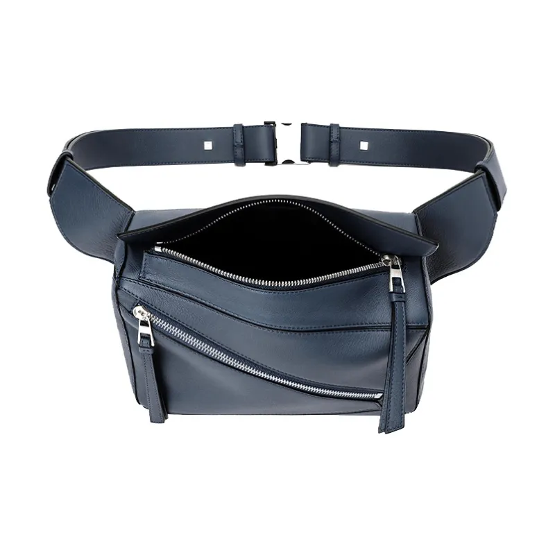 LOEWE Puzzle Classic Cow Leather Shoulder Bag Crossbody Bag Fanny Pack Small Size Men's Ocean-3