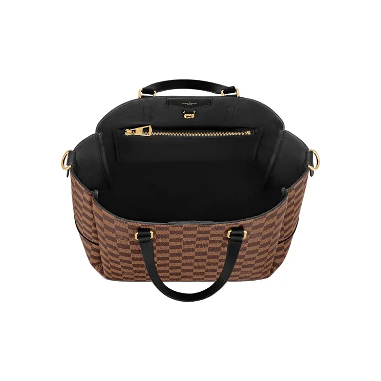 LOUIS VUITTON Belmont Cow Leather Canvas Shoulder Bag Crossbody Bag Handbags Large Size Women's Brown Monogram-3