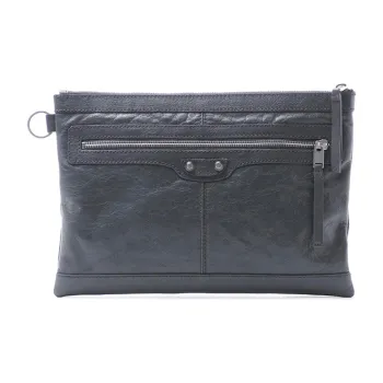 Balenciaga Sheepskin Clutch Large Size Men's Gray