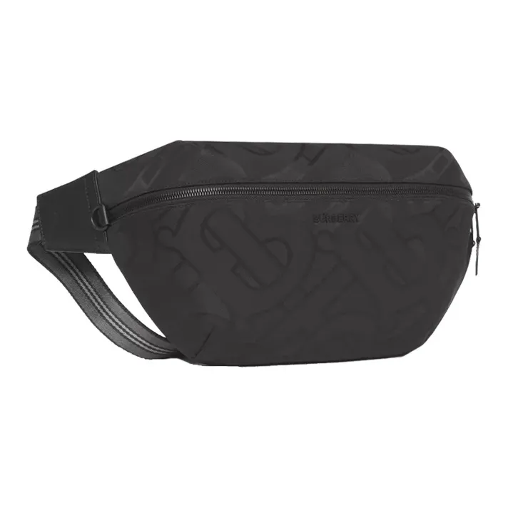 Burberry Monogram Recycled Polyester Sunny Fanny Pack Men's Black-3