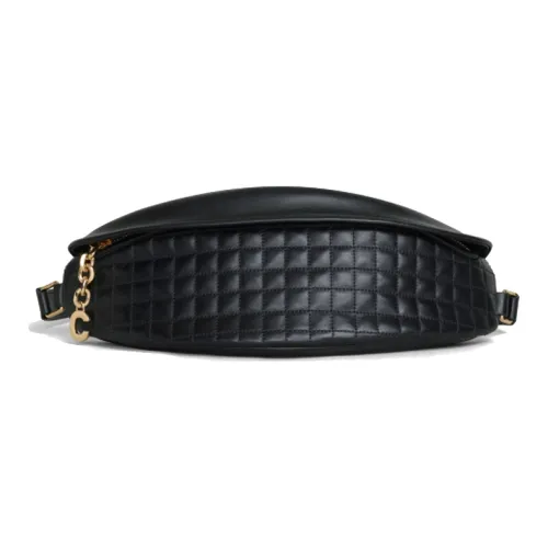 CELINE Leather Fanny Pack Mini Women's Black