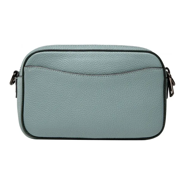 COACH Willow Pebbled Leather Camera Bag Shoulder Bag Crossbody Bag Small Size Women's Haze Blue-3