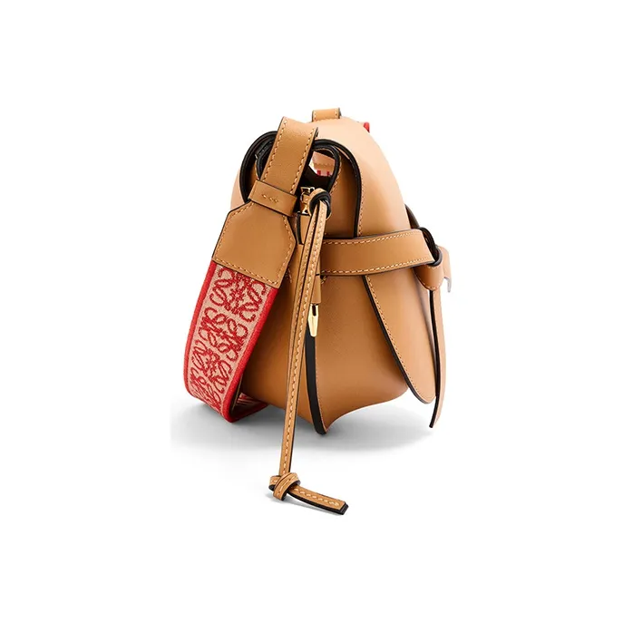 LOEWE Gate Cow Leather Bowknot Bag Shoulder Bag Crossbody Bag Small Size Women's Desert Brown-2