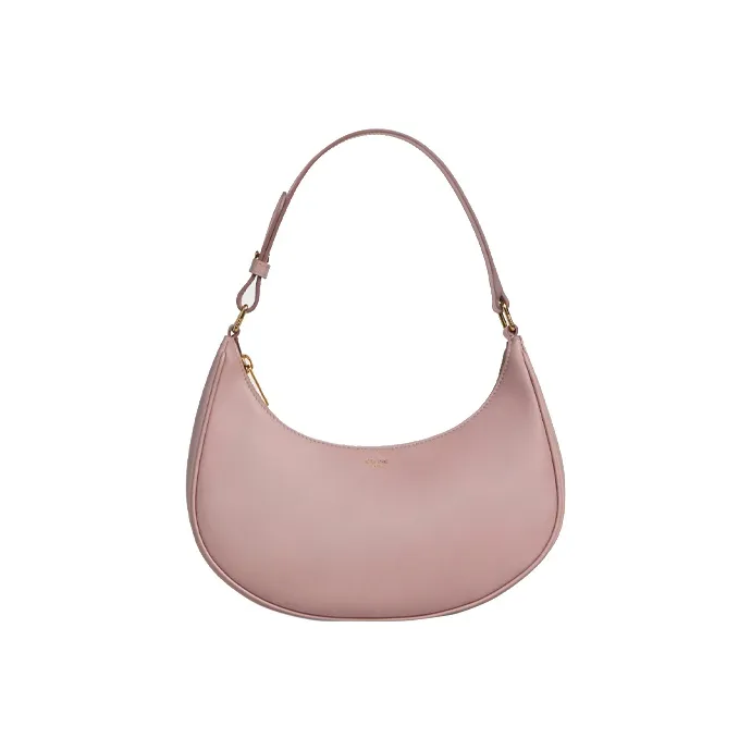 CELINE AVA Smooth Cow Leather Shoulder Bag Handbag Shoulder Bag Women's Vintage Pink Red-0