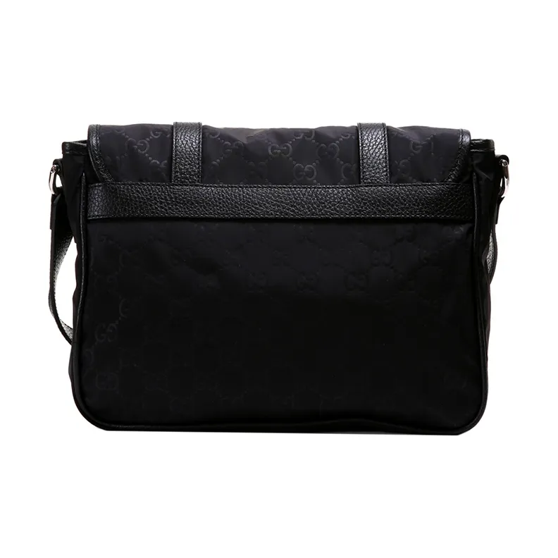 GUCCI GG GUCCIssima Logo Messenger Bag Monogram Black-2