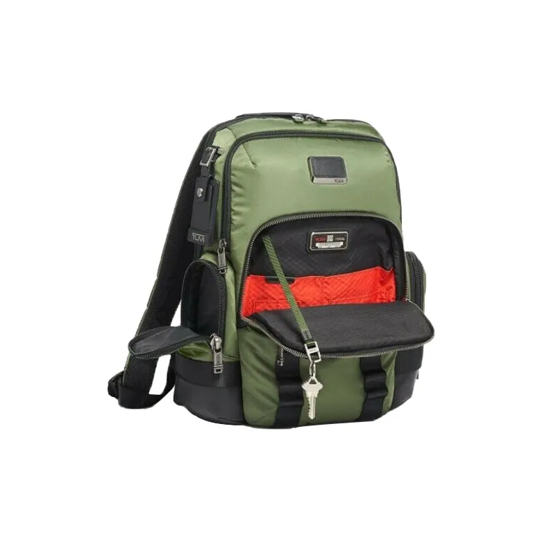 TUMI Nylon Fabric Laptop Backpack Regular Men's Green-2