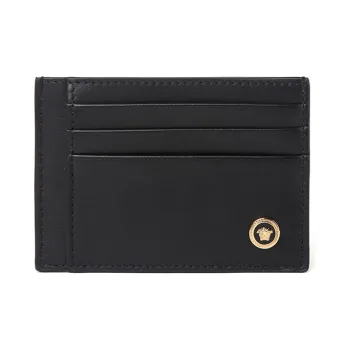 VERSACE VERSACE Leather Card Holder Men's Black