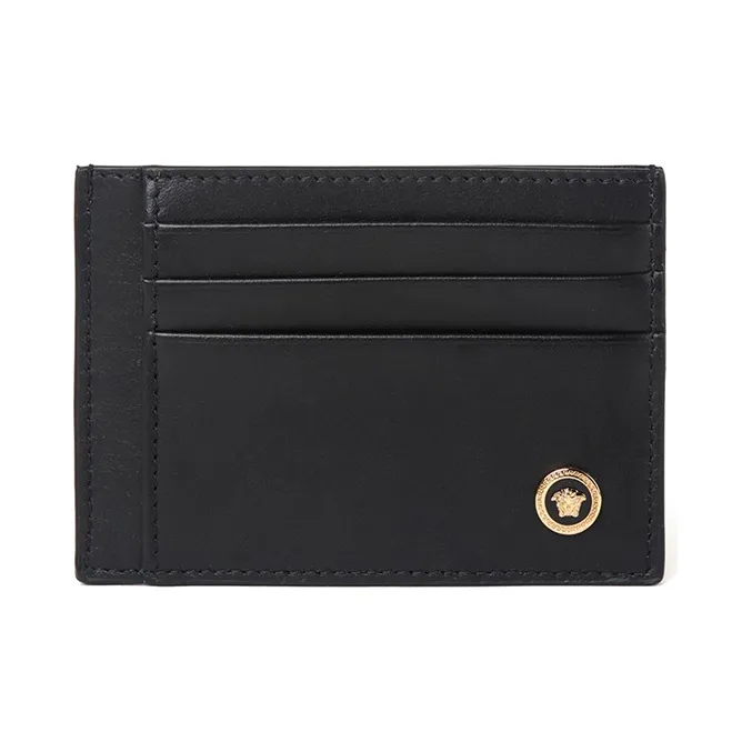 VERSACE VERSACE Leather Card Holder Men's Black-0