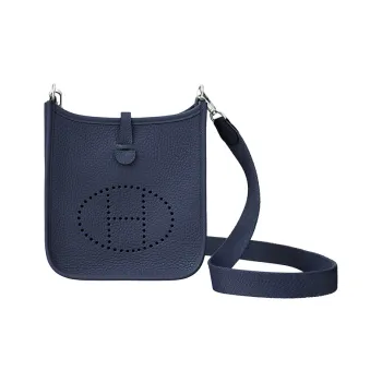 HERMES Evelyne Cow Leather Crossbody Bag, Shoulder Bag Mini Unisex