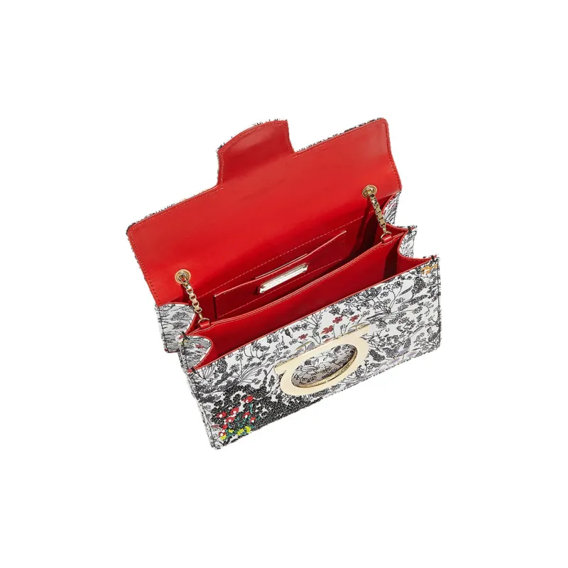 FERRAGAMO Leather Flap Bag Regular Women's Multicolor-2