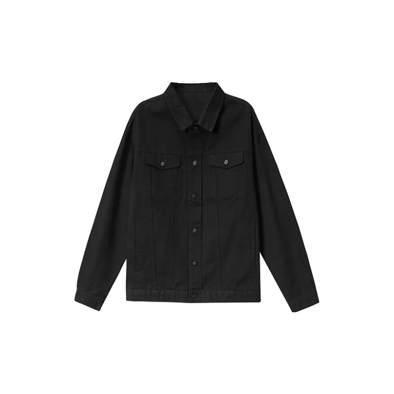 SUPERMOON Loose Fit Workwear Jacket Men's Black-1