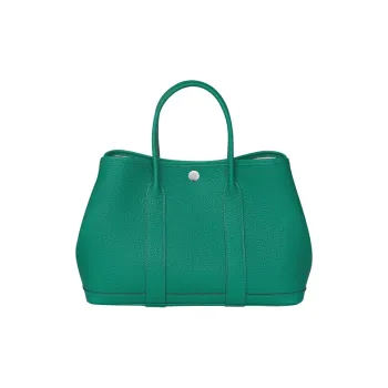 HERMES Garden Calfskin Handbag Regular Women's New Verona Green