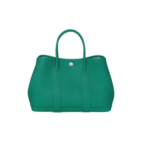 HERMES Garden Calfskin Handbag Regular Women's New Verona Green