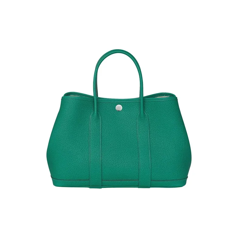 HERMES Garden Calfskin Handbag Regular Women's New Verona Green-0