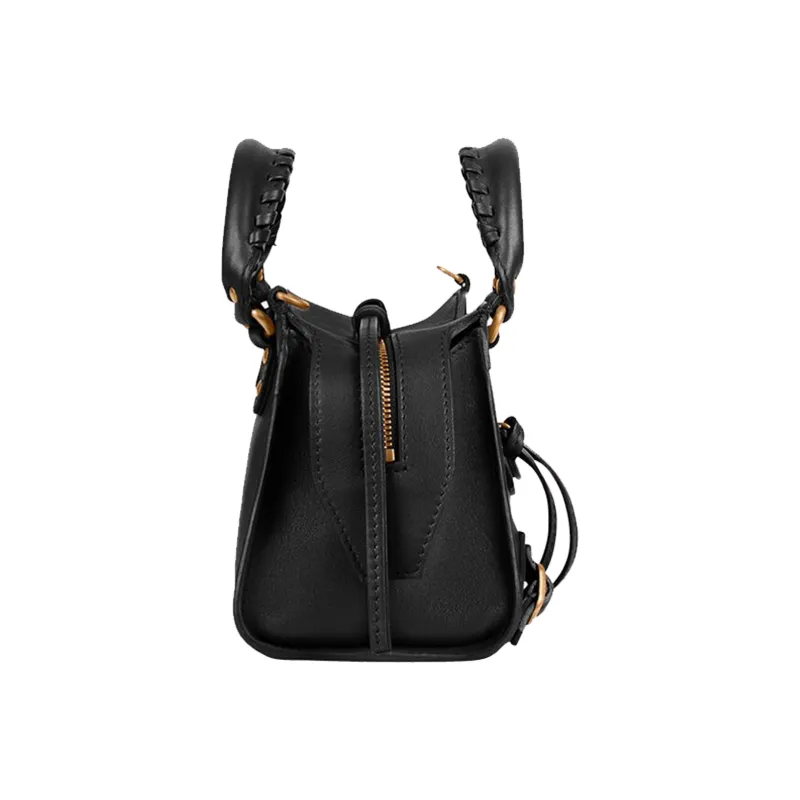 Balenciaga Calfskin Handbag Shoulder Bag Women's Black-1