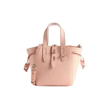 Furla Net Collection Pebbled Leather Basket Bag Shoulder Bag Crossbody Bag Handbag Mini Women's Cherry Blossom Pink