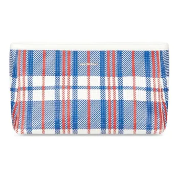 Balenciaga Calfskin Clutch Small Size Unisex Blue/Red