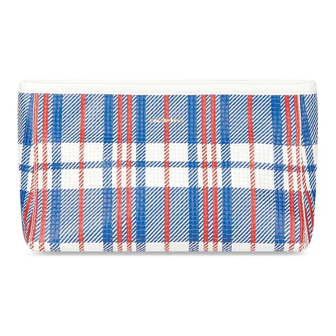 Balenciaga Calfskin Clutch Small Size Unisex Blue/Red-0