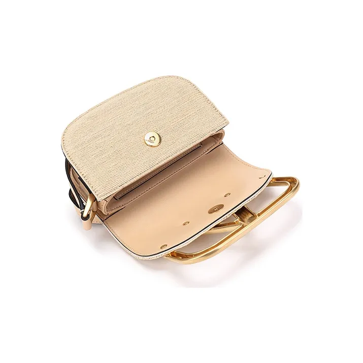 Valentino Woven Synthetic Raffia Fiber With Leather Crossbody Bag, Shoulder Bag Women's Natural-5