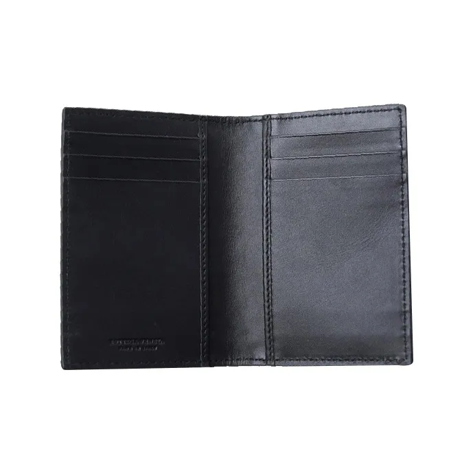 Bottega Veneta Intrecciato Cow Leather Wallet Men's Black-3