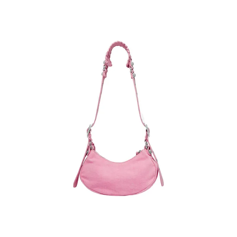 Balenciaga Le Cagole Denim Shoulder Bag Mini Women's Pink-2