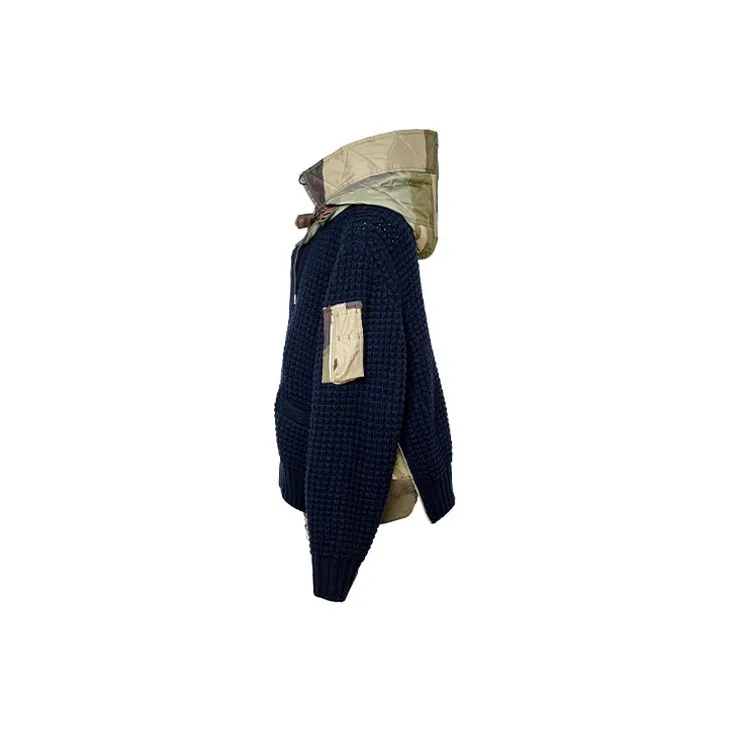 KAWS X Sacai Nylon Twill Wool Knit Blouson-7