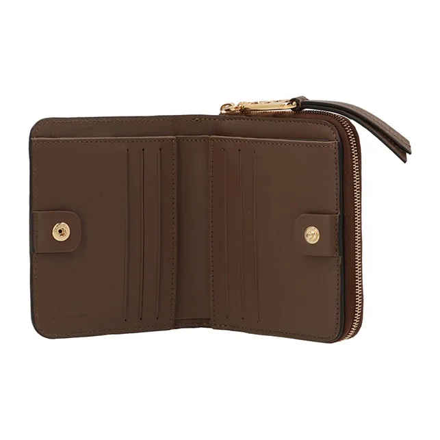 FENDI Calfskin Wallet Unisex Light Umber-1