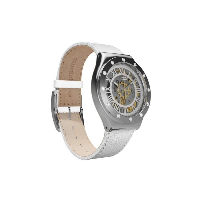 SWATCH Men 37.4mm Skeleton Watch YAS109-2