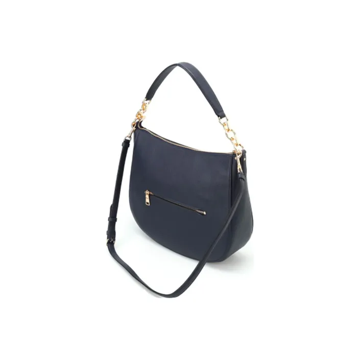 COACH Chelsea Grained Leather Shoulder Bag Crossbody Bag Handbag Large Size Women's Dark Blue-4